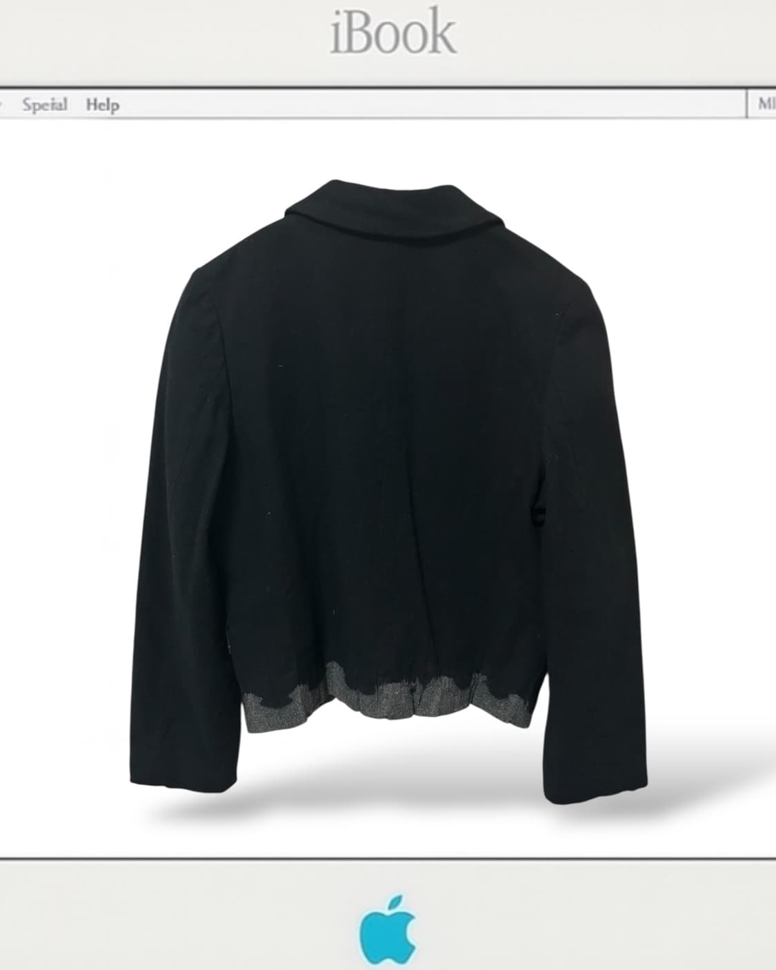 꼼데가르송 울 블랙 그레이 배색 자켓 상품이미지2