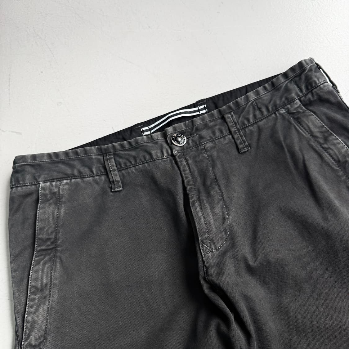 스톤아일랜드 스톤 워싱 새깅 가먼트다잉 팬츠 상품이미지4