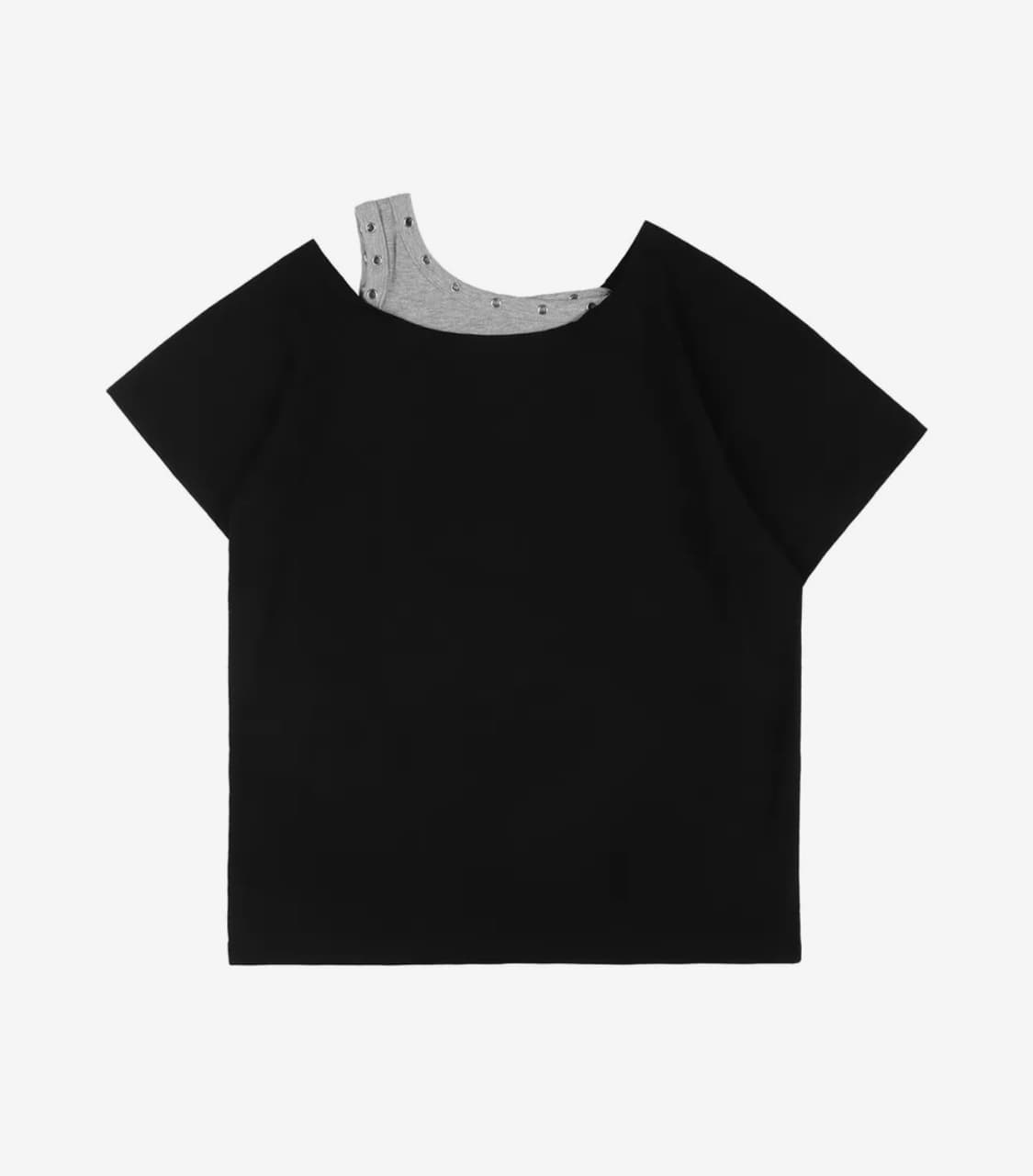 스터드 오프숄더 로저리 노이어 티 상품이미지2