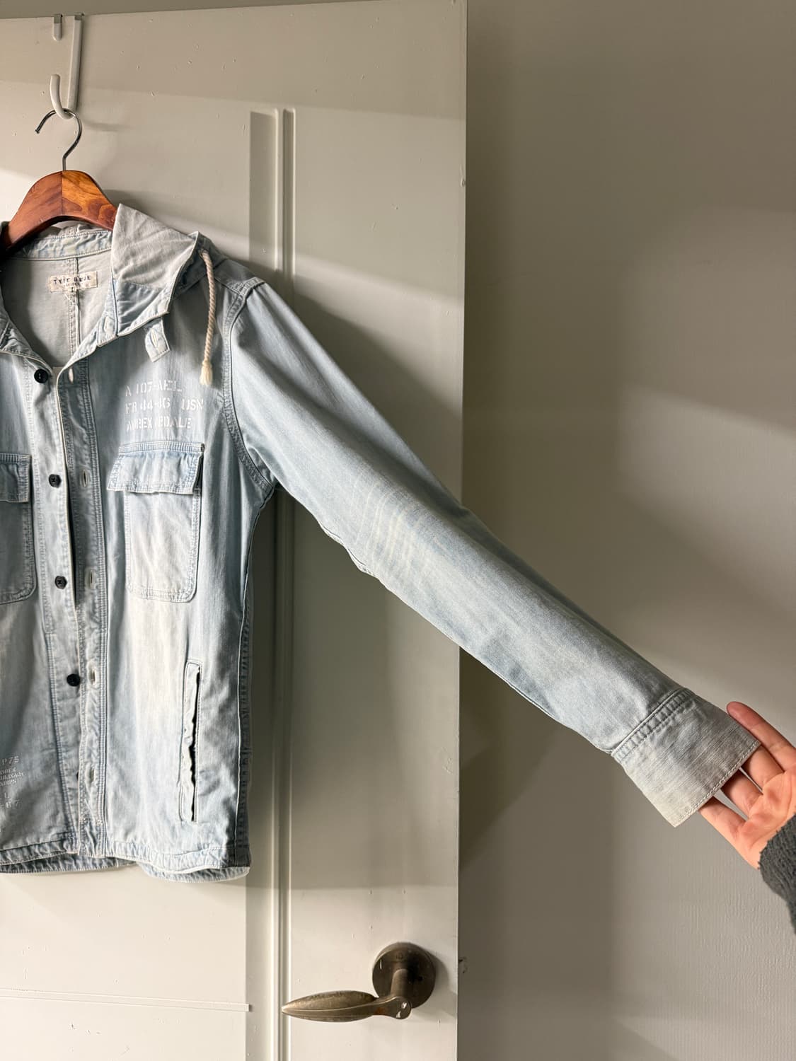 일본빈티지 아비렉스 데님 후드자켓 상품이미지6