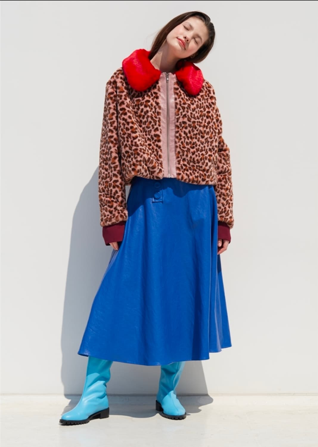 듀이듀이 레오파드 퍼자켓 상품이미지2