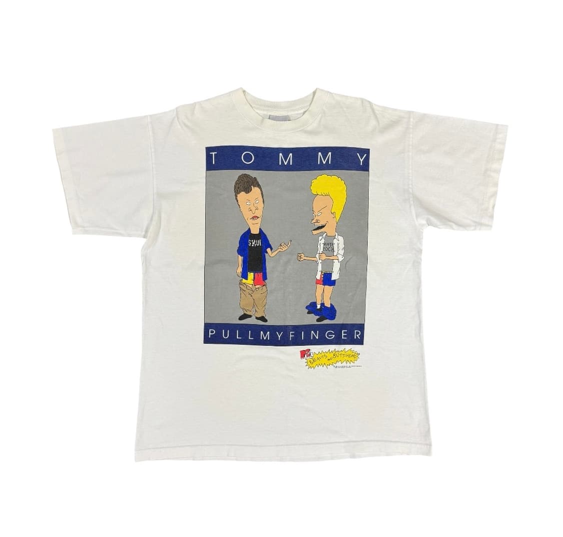 빈티지 90s 비비스 앤 버트헤드 타미힐피거 패러디 티셔츠 상품이미지1