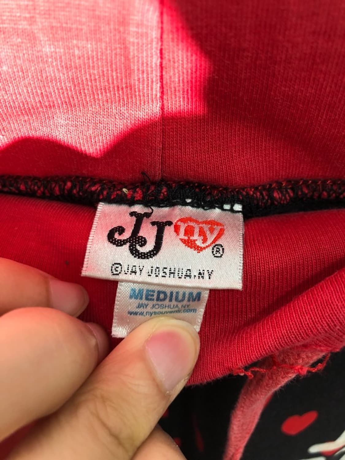 jj ny 하트 패턴 스웨트 팬츠 상품이미지3