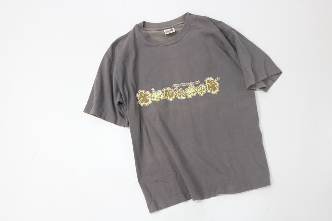 앤빌 anvil 90s 빈티지 오키나와 하이비스커스 그래픽 티셔츠 (M) 상품이미지2