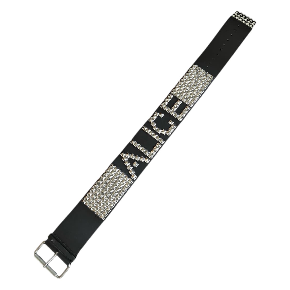 Punk Lettered Stud Wide Belt 상품이미지2