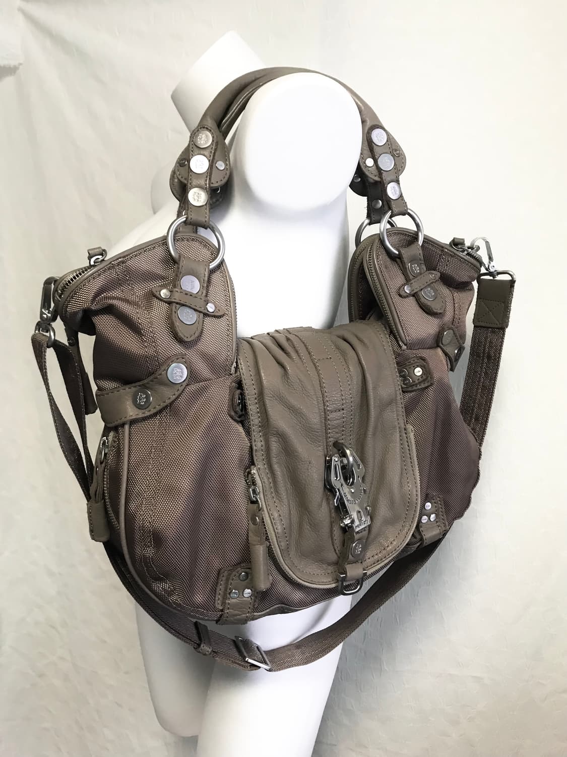 빈티지 george gina & lucy 조지지나앤루시 투웨이 백베이지 상품이미지1