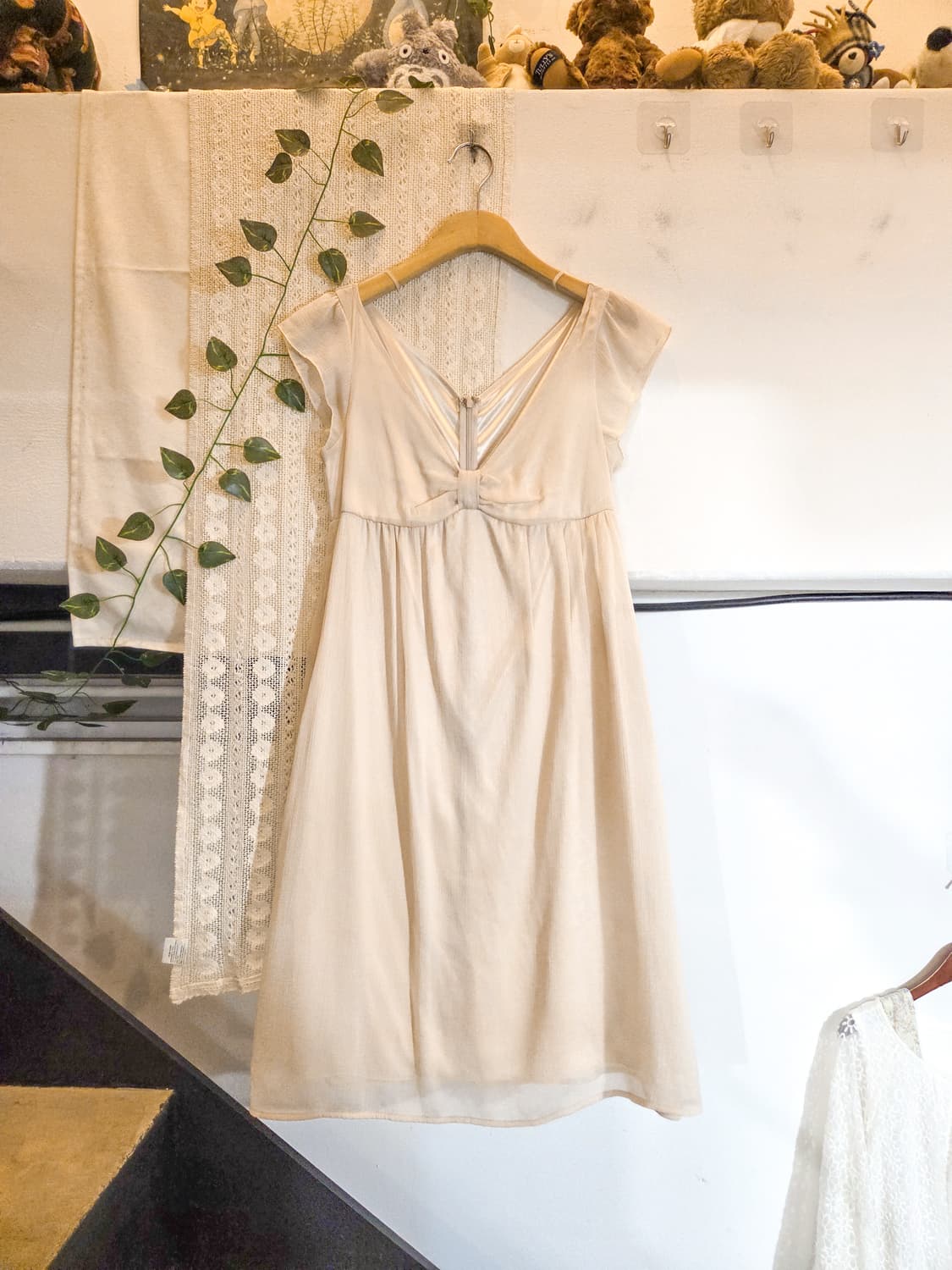 리본 쉐입 쉬폰 원피스 상품이미지1