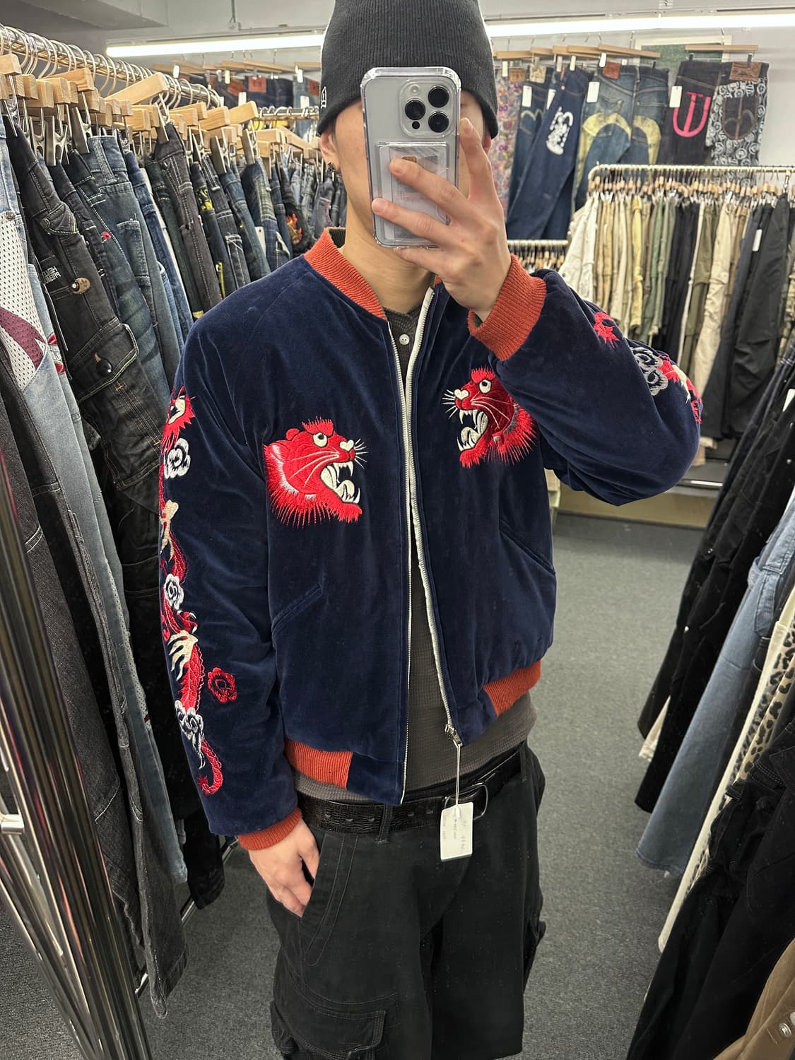 L) TAILOR TOYO 재패니즈 타이거 자수 수베니어 스카쟌 자켓 상품이미지3