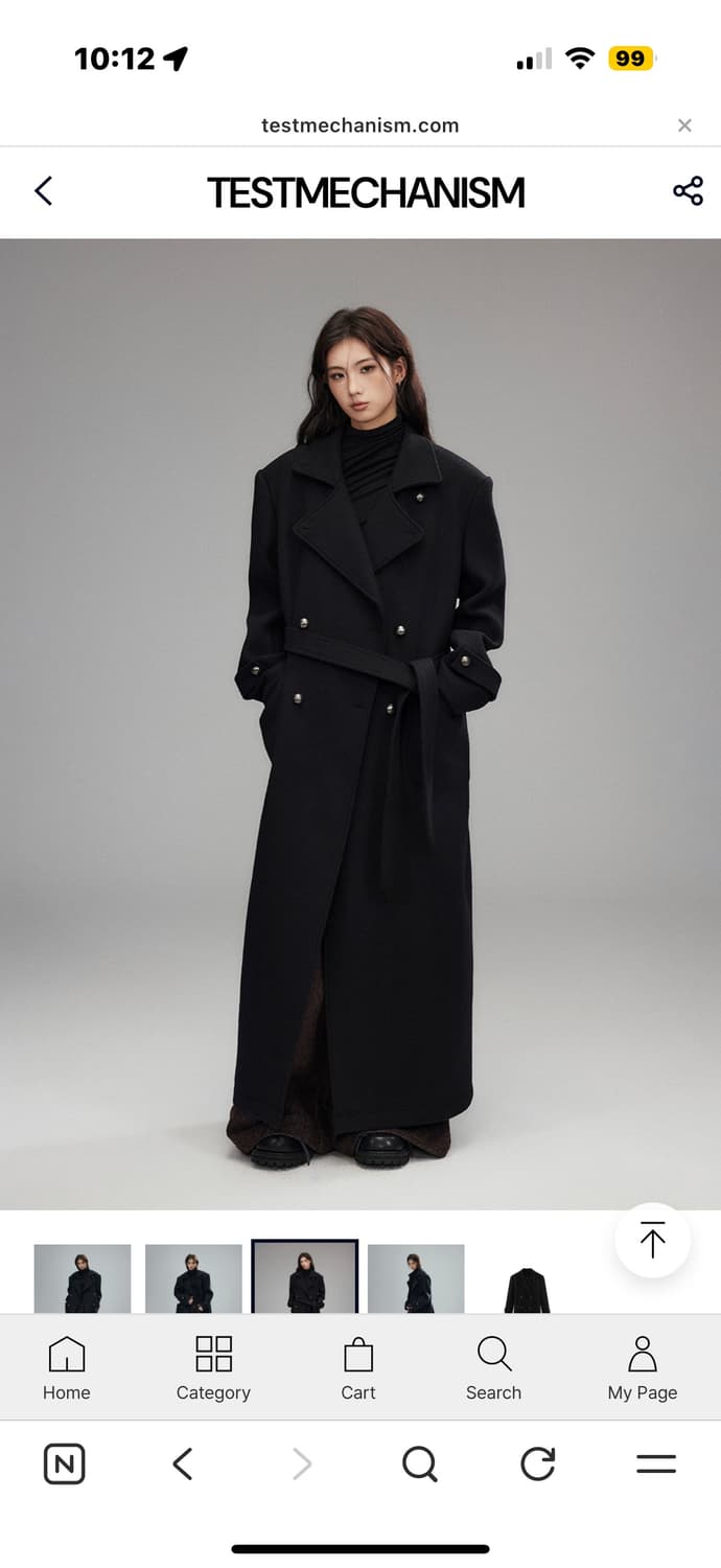 롱코트 Noir structure long wool coat 상품이미지3