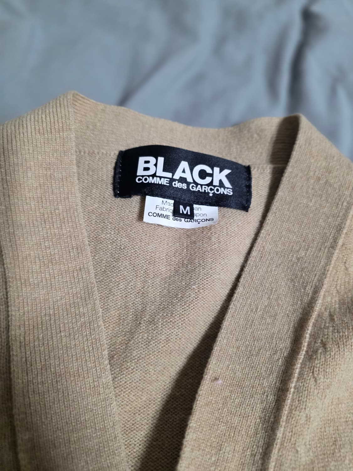 꼼데가르송 블랙 투톤 가디건 M 상품이미지2