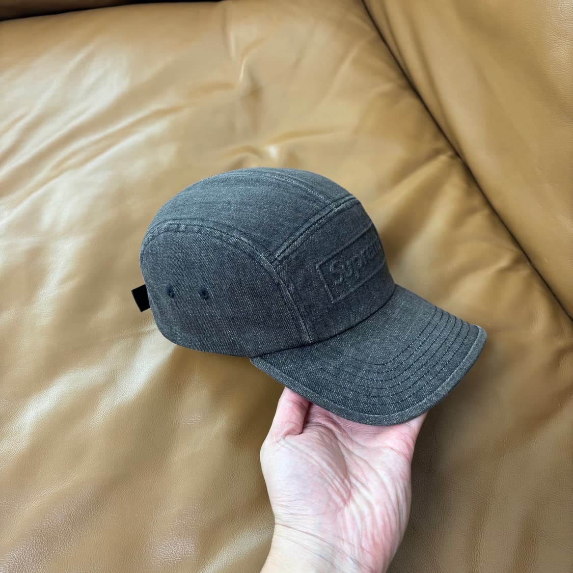 Supreme 슈프림 워시드 데님 블랙 캠프캡 모자 Denim Black 상품이미지3