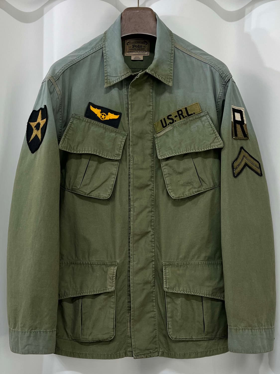 폴로 랄프로렌 썬페이드 밀리터리 정글퍼티그 쉐브론 자켓 상품이미지1