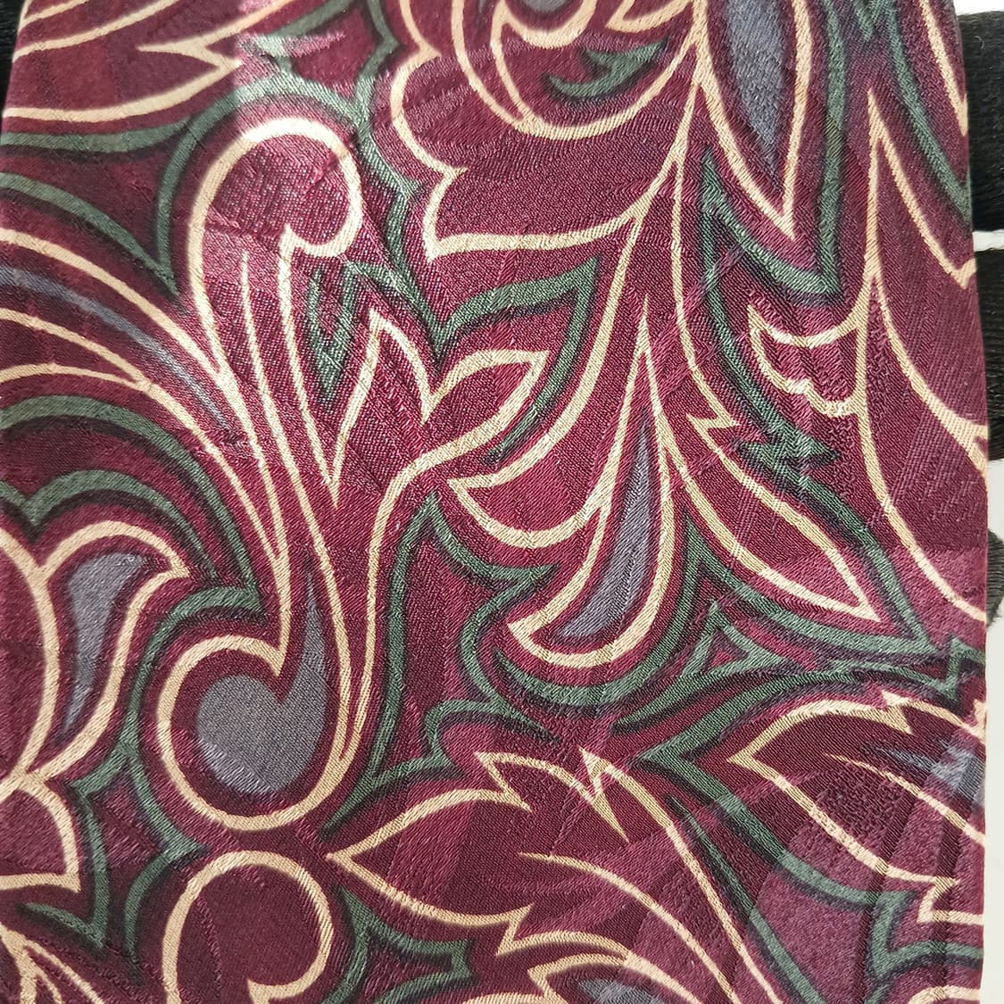 피에르가르뎅 실크 브라운 페이즐리 넥타이 9.7cm A+등급 A19590 상품이미지8