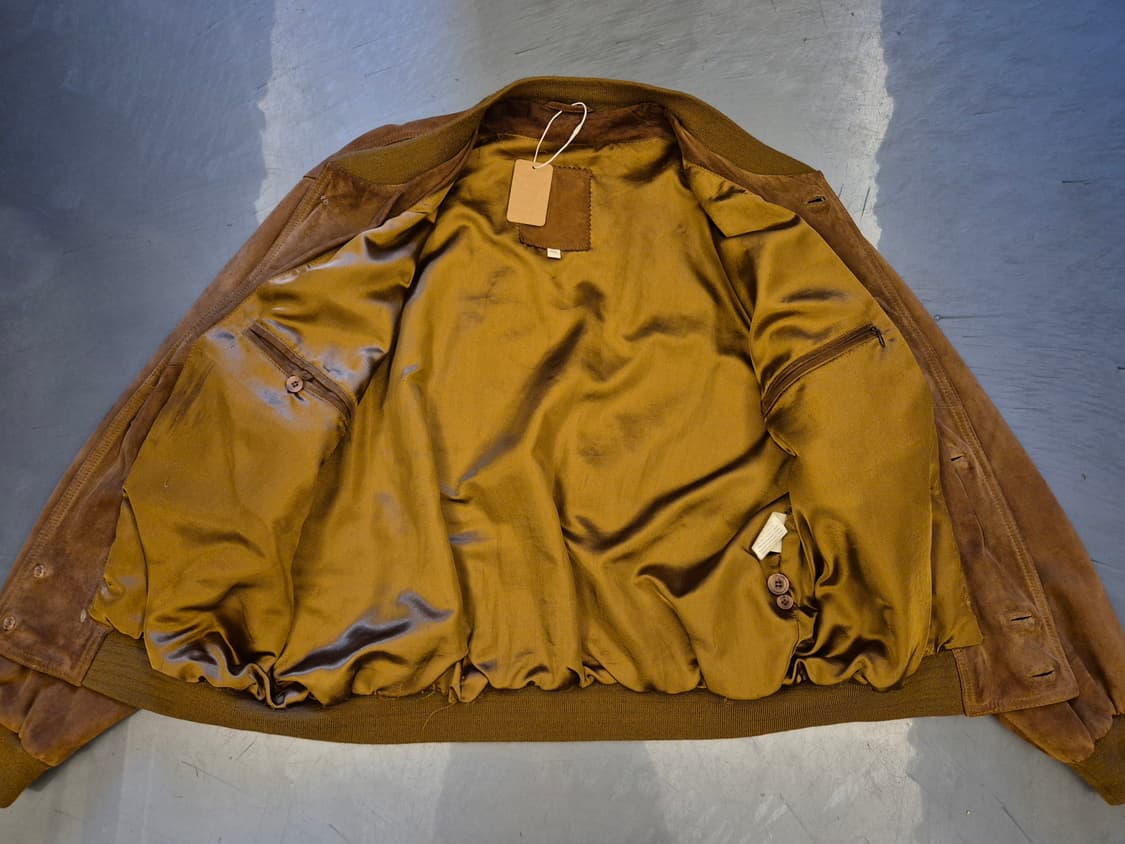 90s Suede leather bomber jacket 상품이미지3