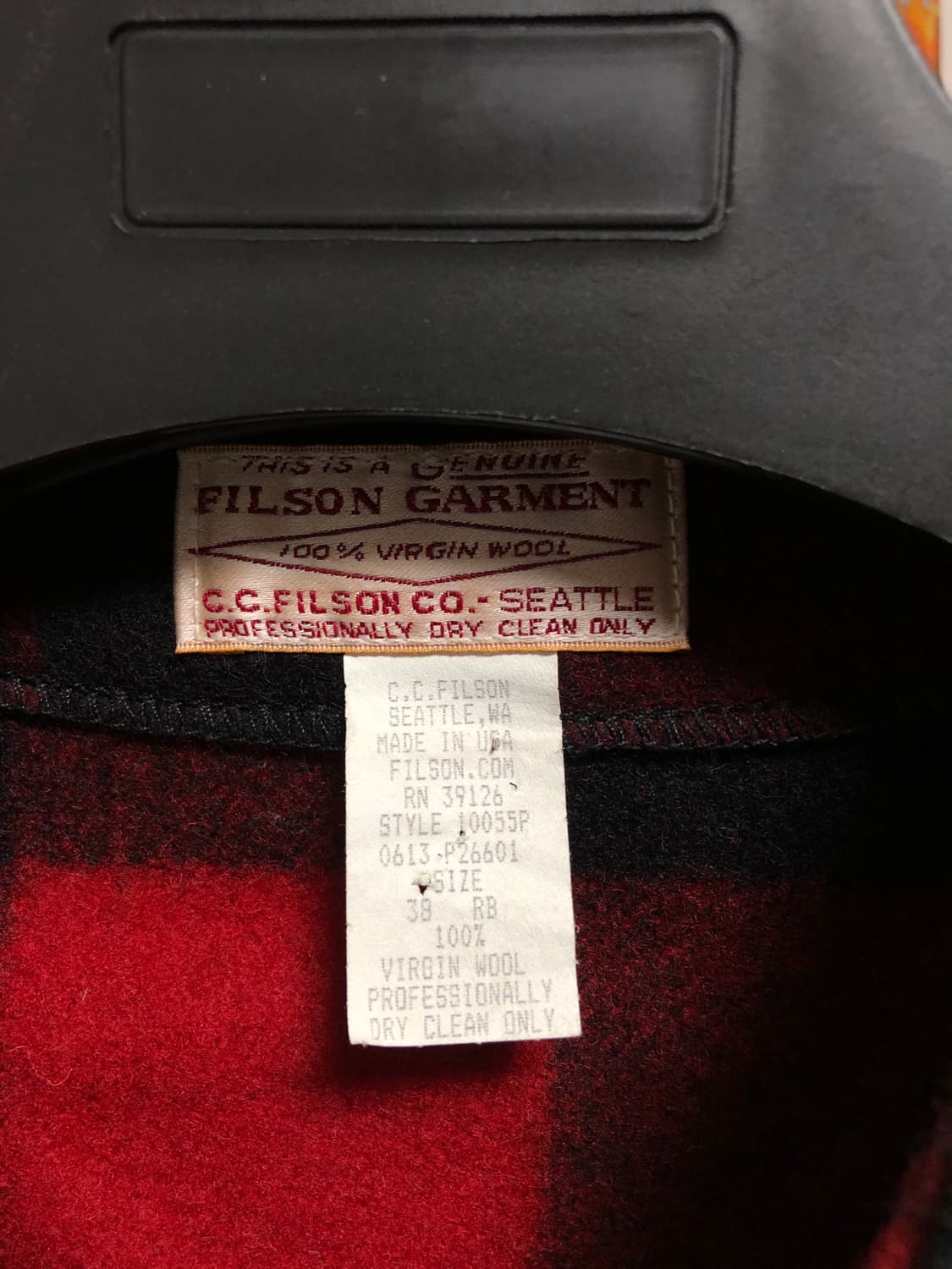 필슨 매키노 울 베스트 버팔로 체크 판매합니다 상품이미지4