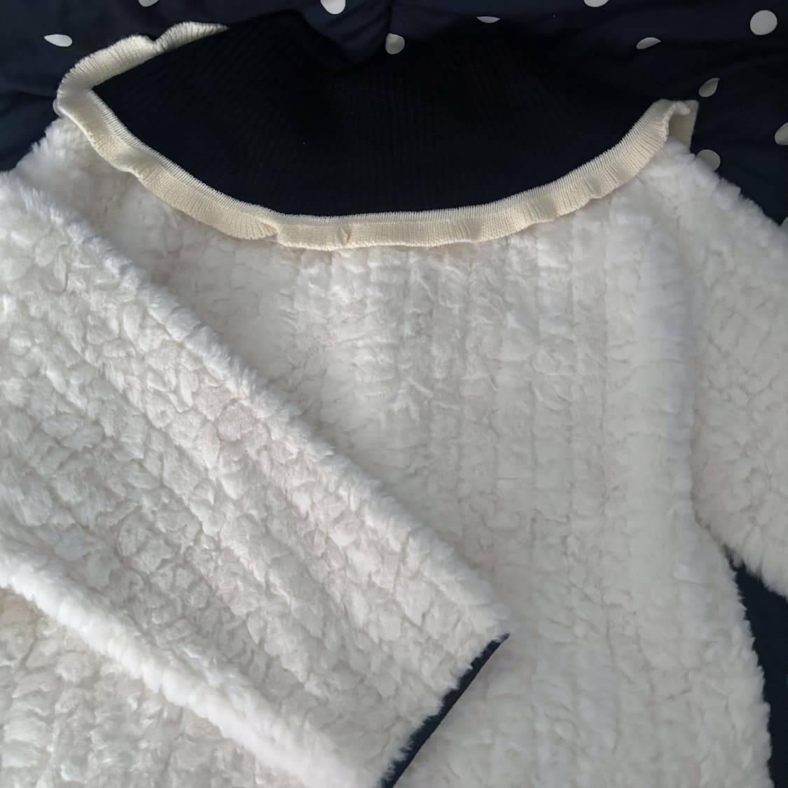 샤틴 니트카라 뽀글이 자켓 상품이미지2