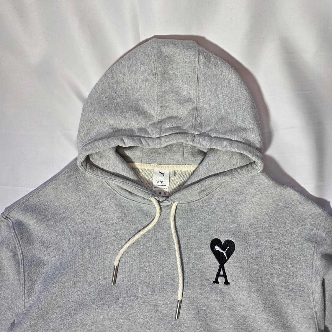 [2XL]퓨마x아미 로고 그레이 후드티 상품이미지3