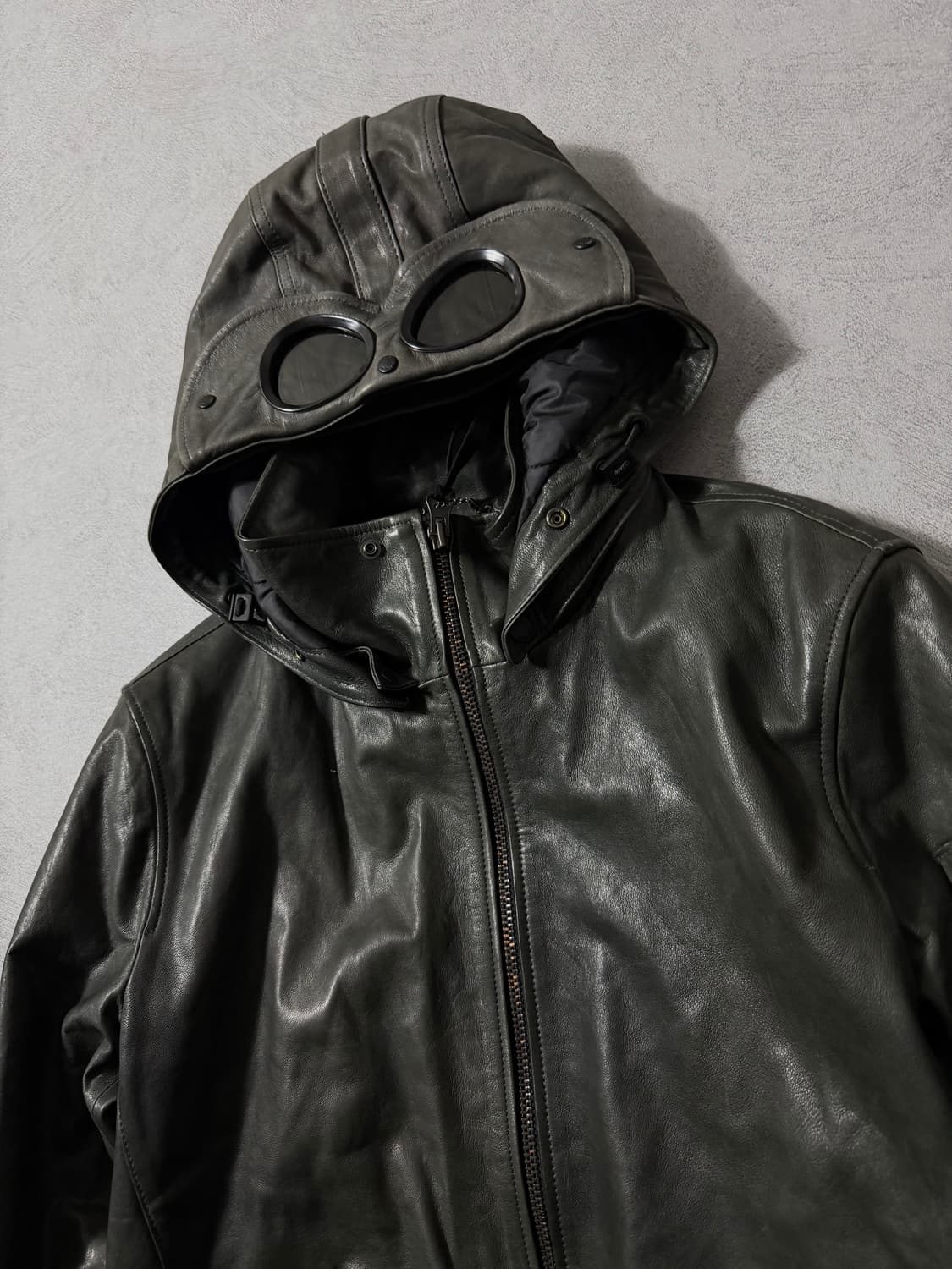 Cp컴퍼니 고글 램스킨 레더자켓 상품이미지4