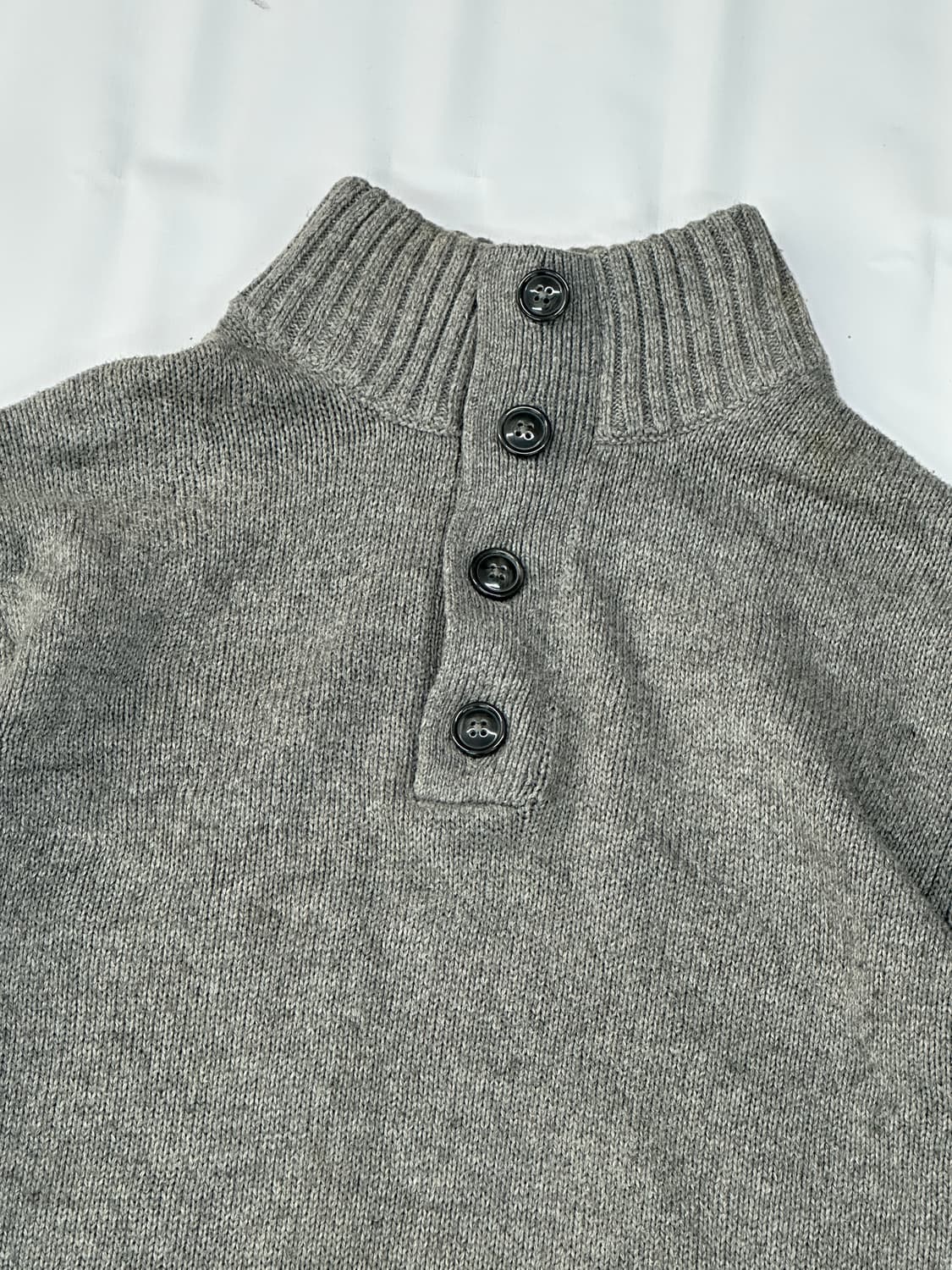 OLD NAVY 그레이 버튼 니트 핀터 베이직 아메카지  L 상품이미지5