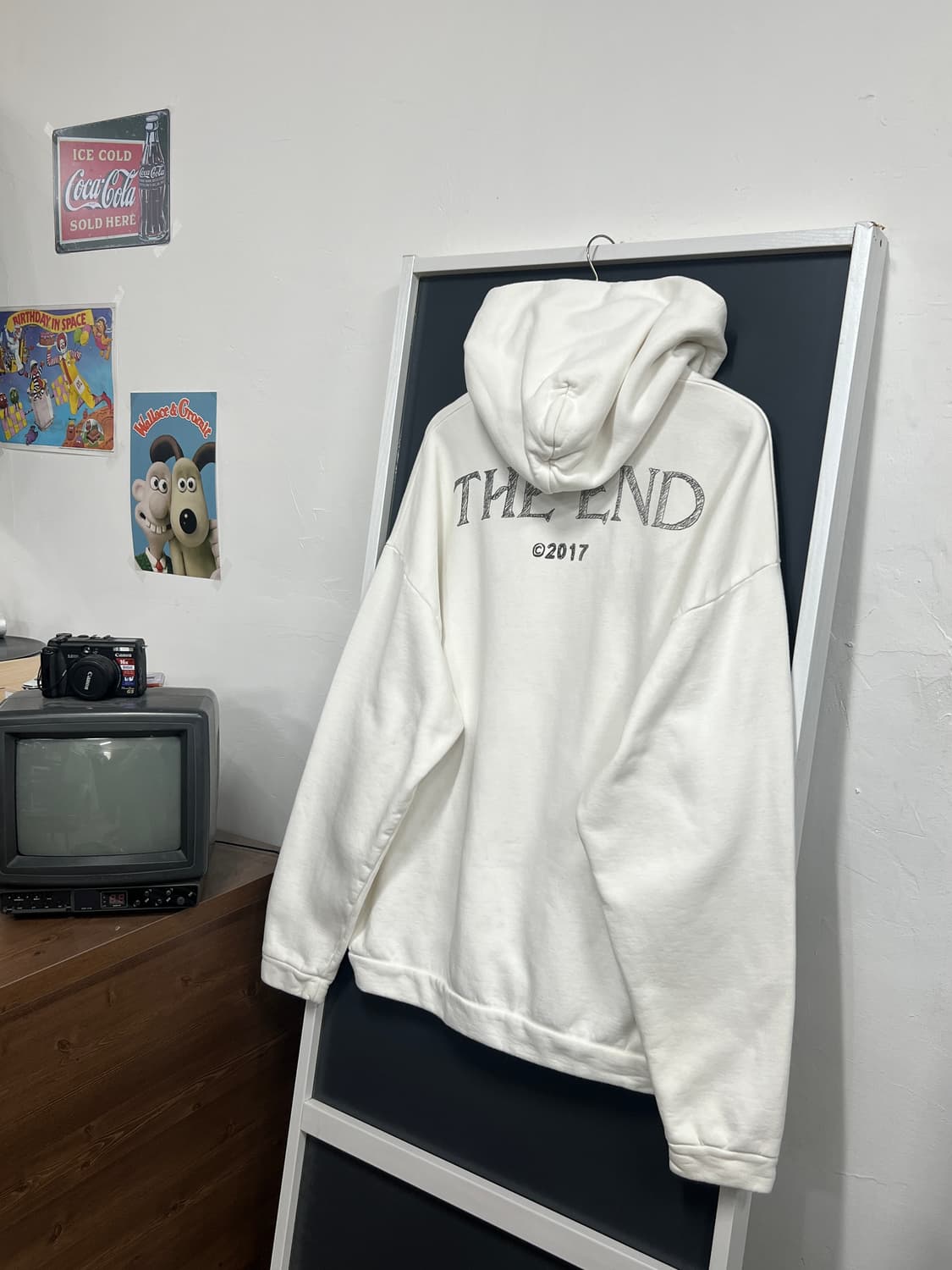 오프화이트 Till Death 프린팅 풀오버 후드티 상품이미지2