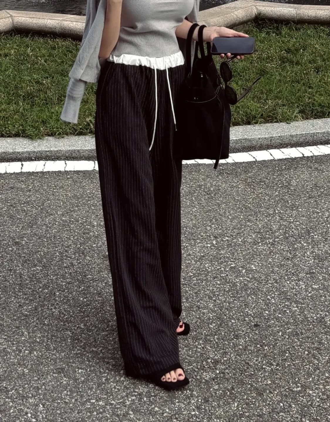 엘딘 나시가디건+스프라이트배색팬츠 셋업 상품이미지3