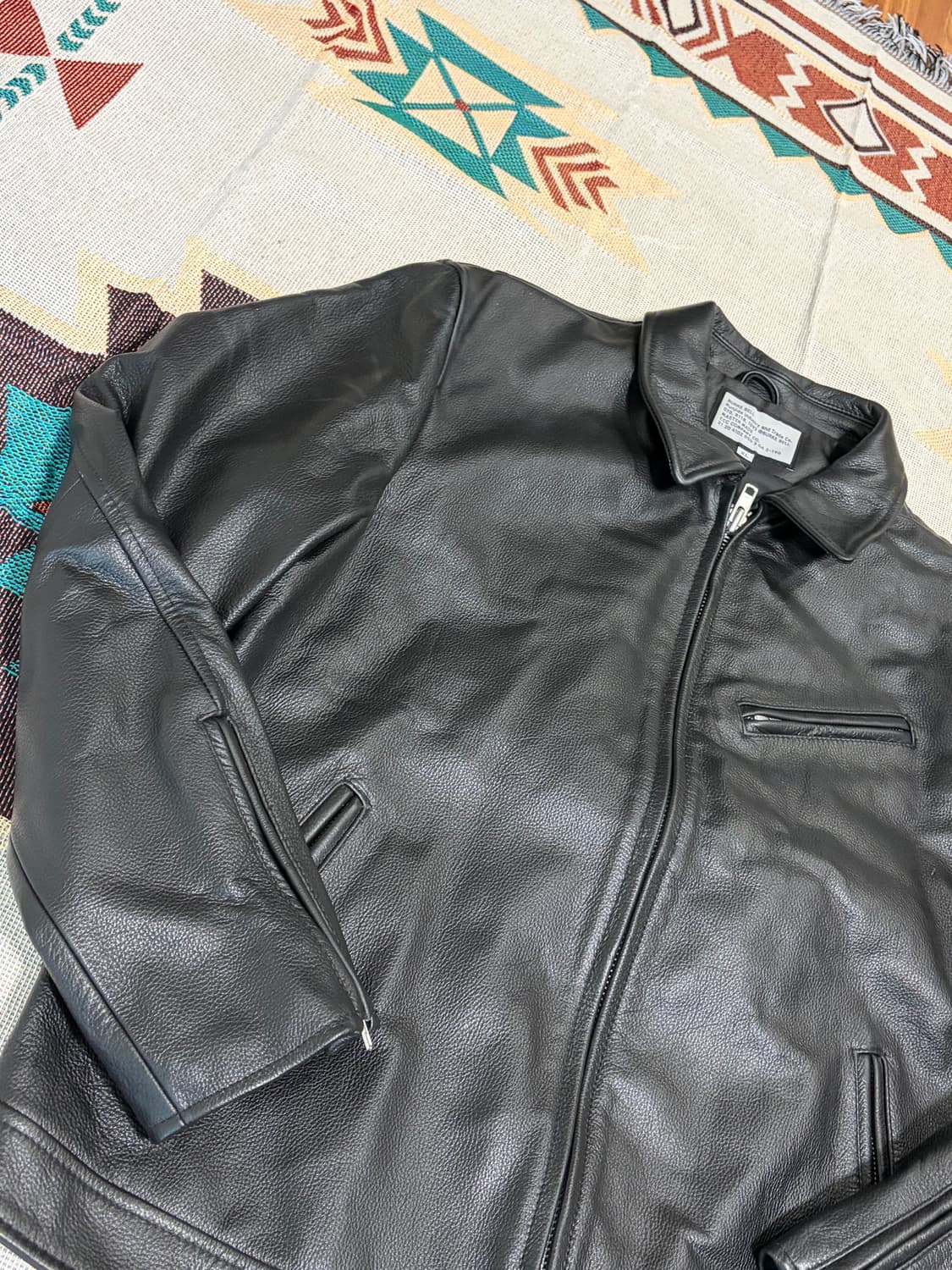 Cow leather rider jacket / 소가죽 라이더 자켓 상품이미지3