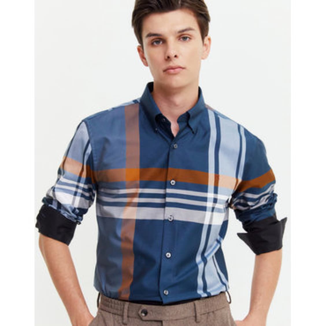 닥스 블루 체크셔츠 상품이미지7
