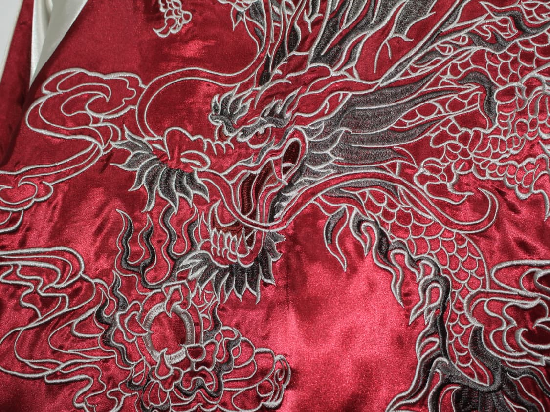 雅結 마사유 흑룡자수 스카쟌 L 상품이미지8