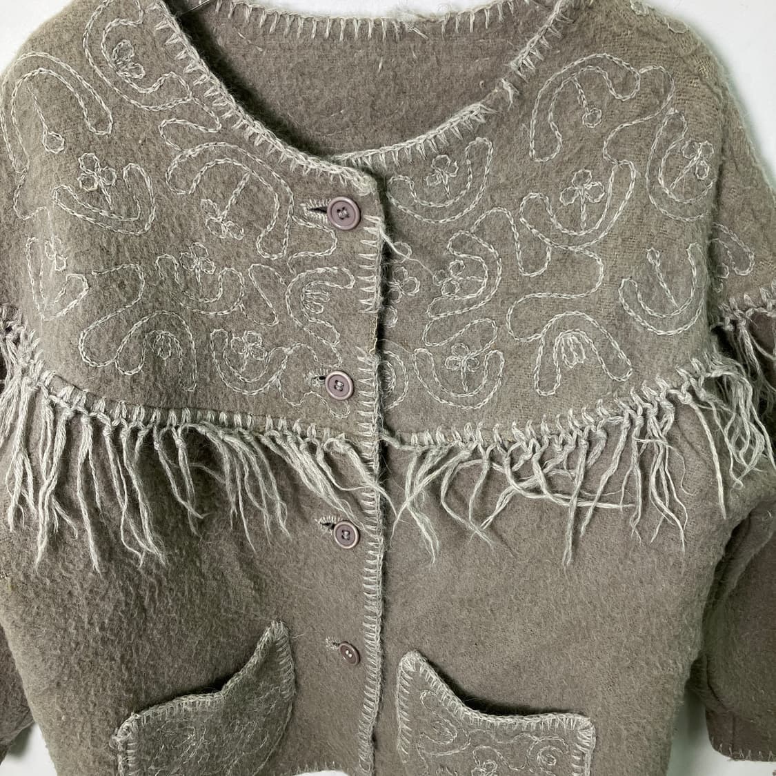 VTG 빈티지 자수 울 가디건  상품이미지3