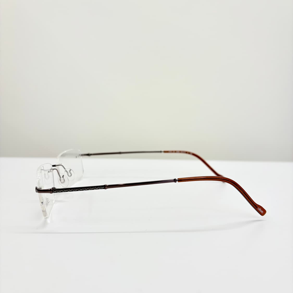 SILHOUETTE 실루엣 사각 브라운 무테 안경 상품이미지4