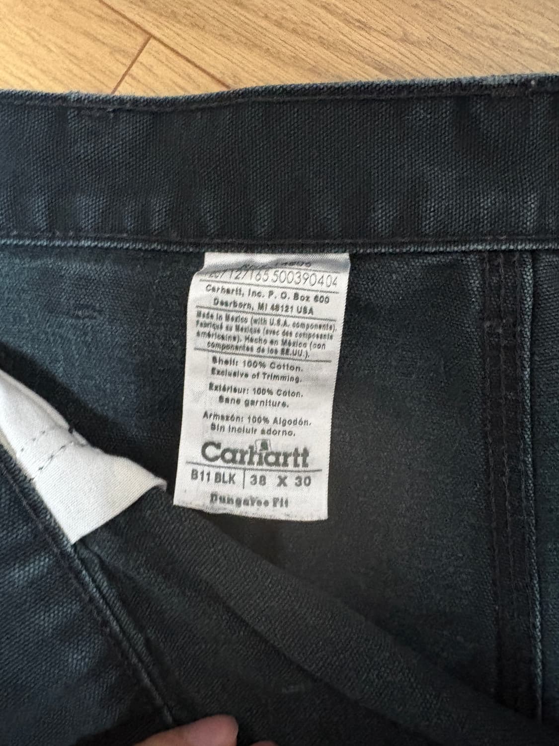 칼하트 카펜터 팬츠 b11 blk 38x30 상품이미지2