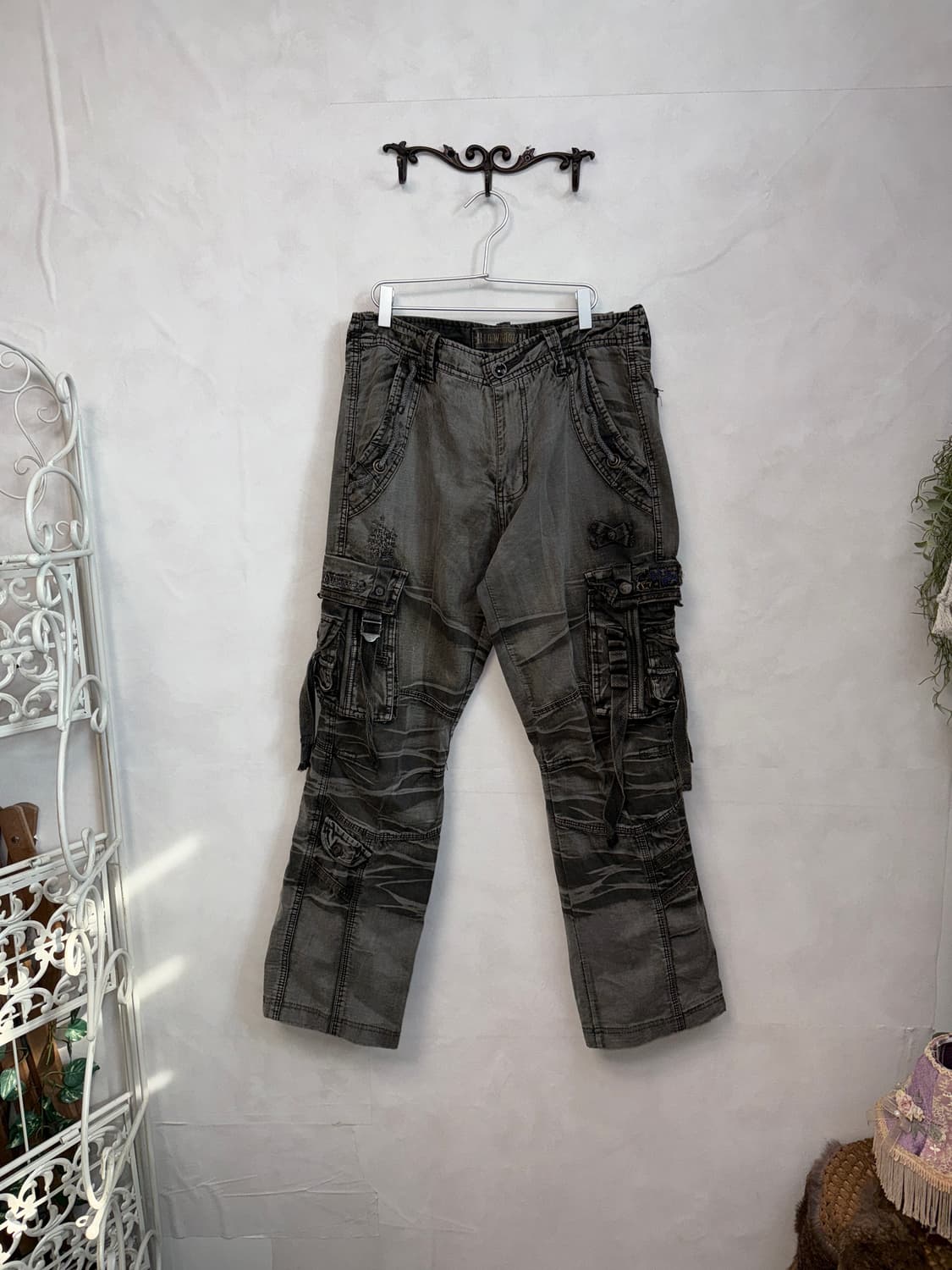 Washing gray grunge multi pocket 카고팬츠 상품이미지1