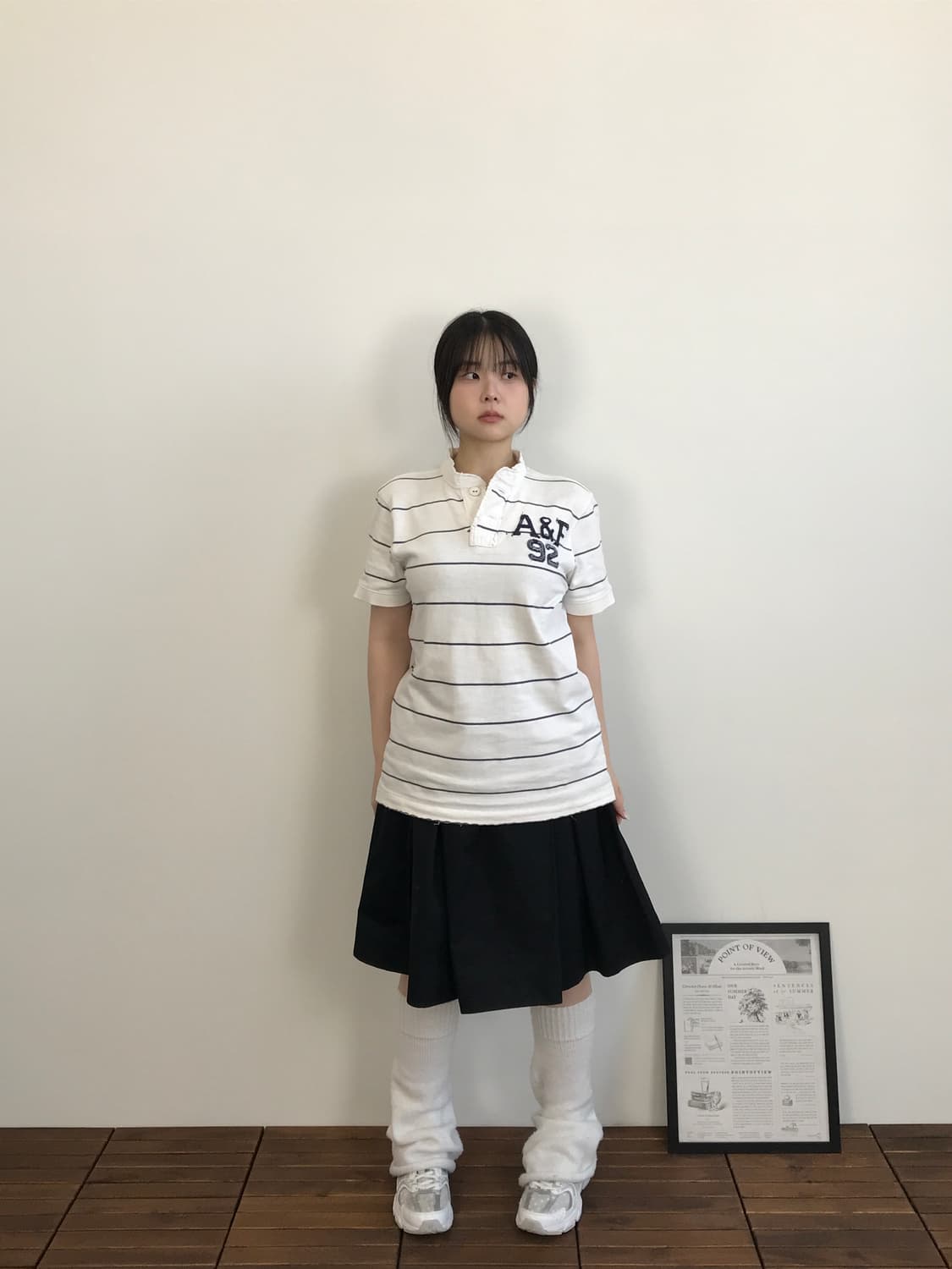 A&F Henley Stripe T Shirt 상품이미지1