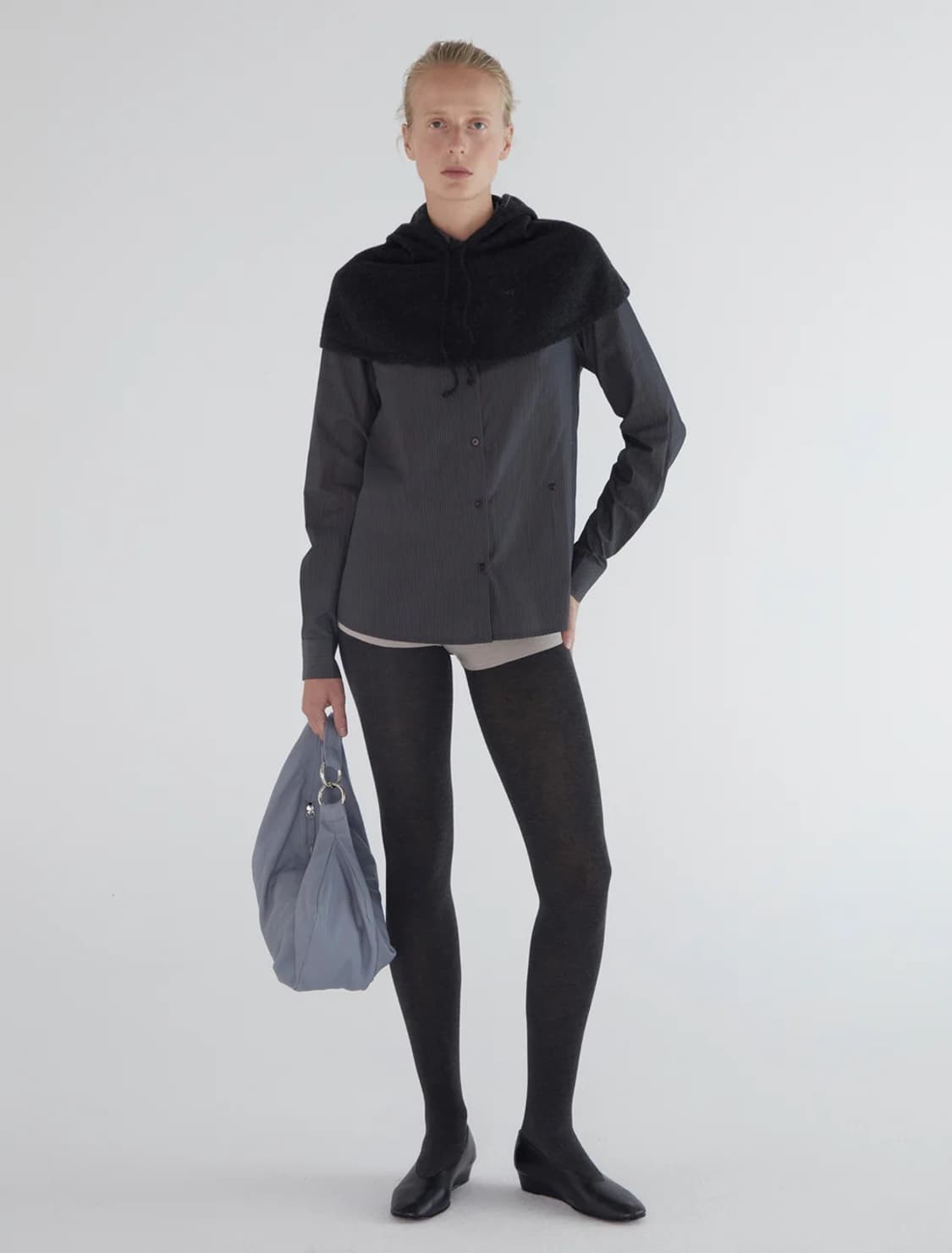 팔로마울 Lucia 후드 케이프/다크 그레이 상품이미지5