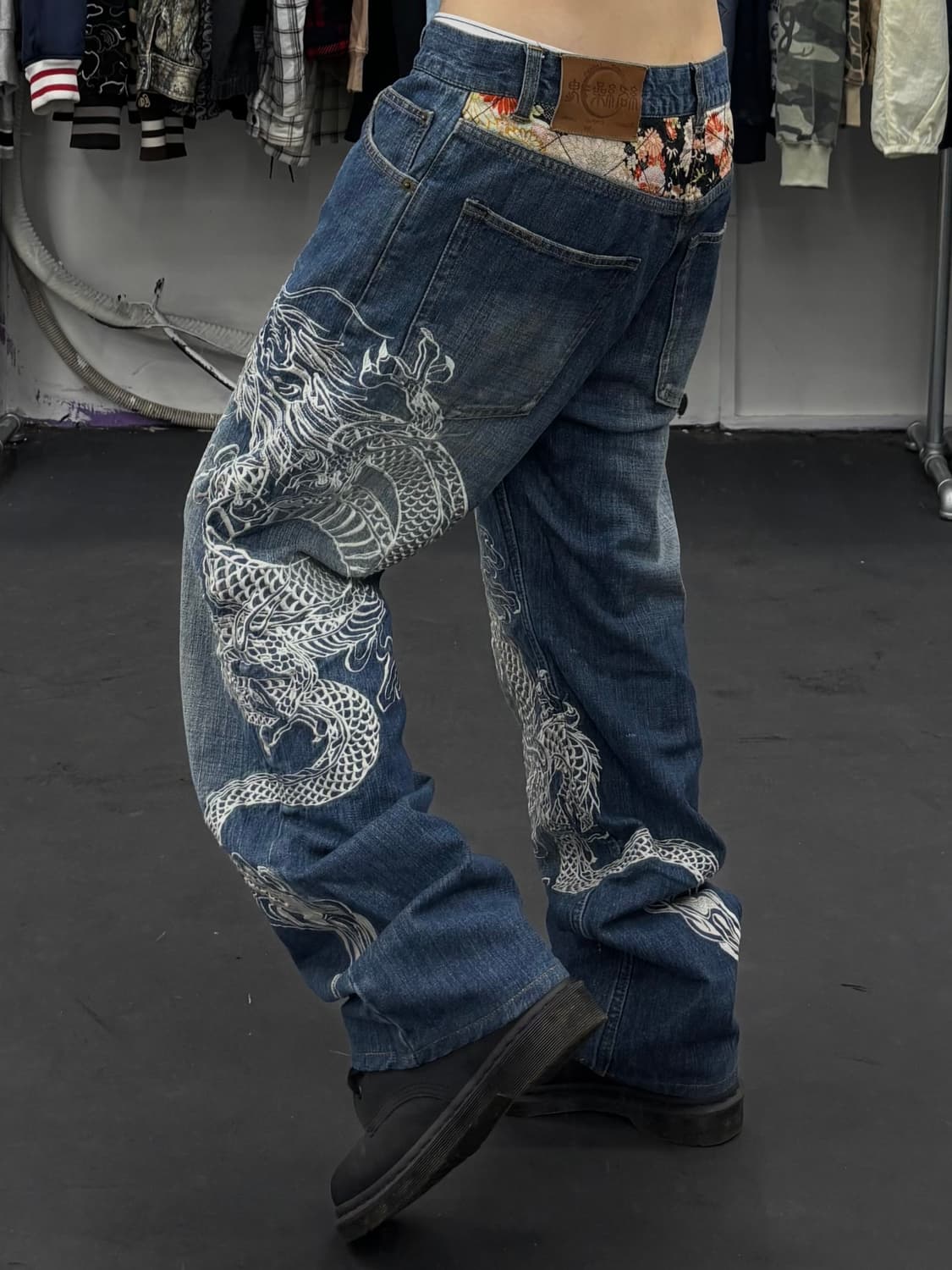 카라쿠리 타마시 오리엔탈 드래곤 데님팬츠 상품이미지3