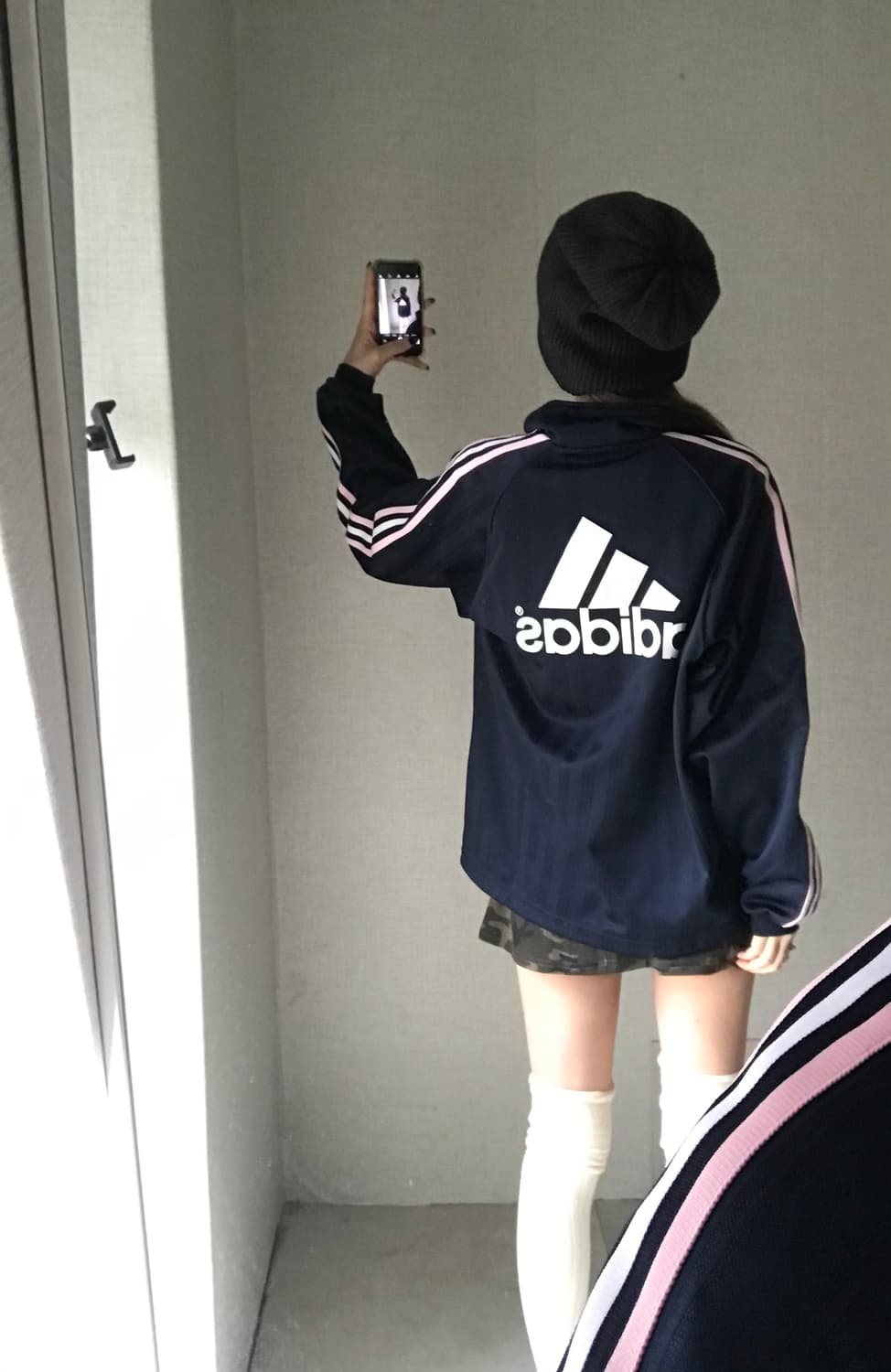 아디다스 네이비 핑크 빅로고 져지 상품이미지5