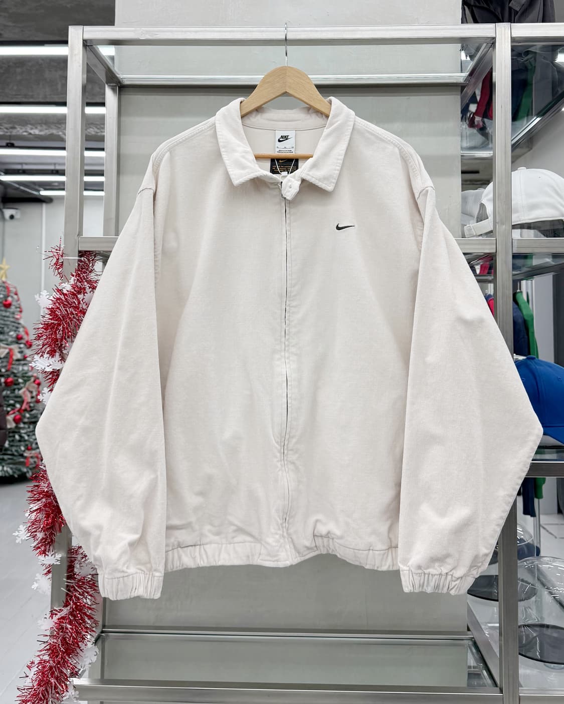 나이키 솔로 스우시 코듀로이 헤링턴 자켓 아이보리 상품이미지1