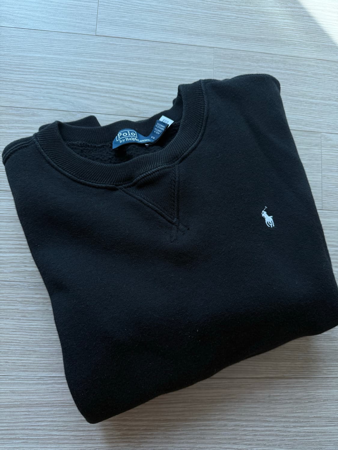 폴로 랄프로렌 플리스 크루넥 풀오버 맨투맨 블랙 sp사이즈 판매 상품이미지1