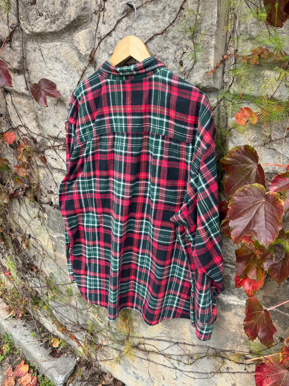 90s 울리치 빈티지 체크 패턴 플란넬 셔츠 2xl 빅사이즈 상품이미지4