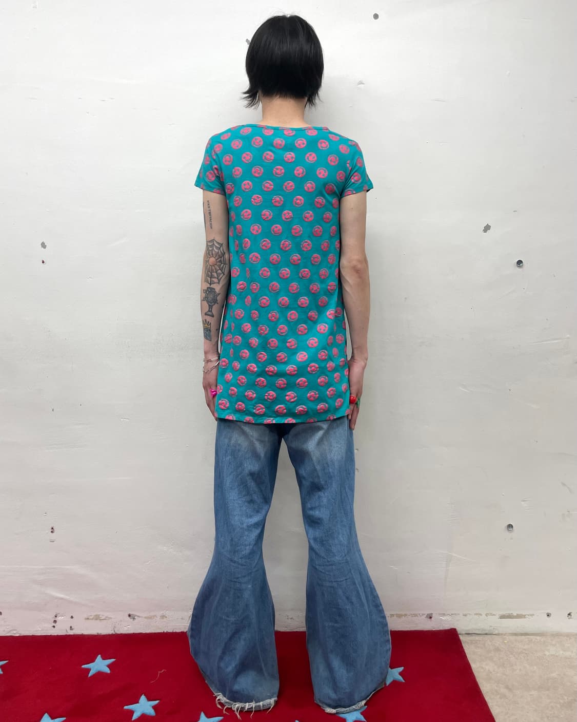 Pink Smile Printed Green T-Shirt  상품이미지4