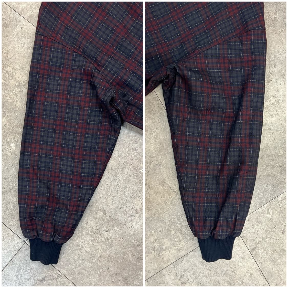 라코스테 리버시블 체크 블루종 자켓 버건디 110 #csz2371 상품이미지6