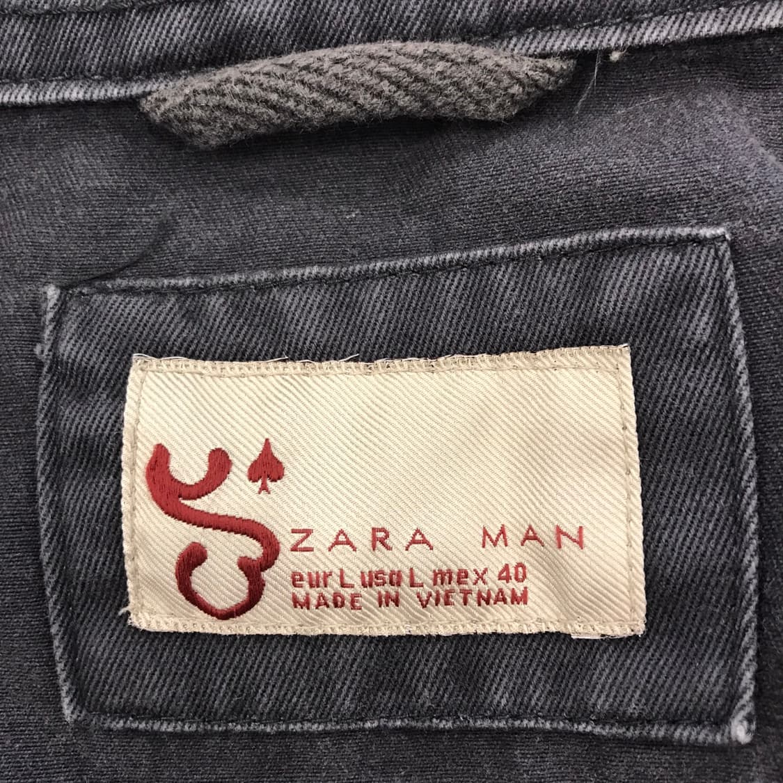 자라 빈티지워시드 워크집업자켓 [L사이즈] 상품이미지5