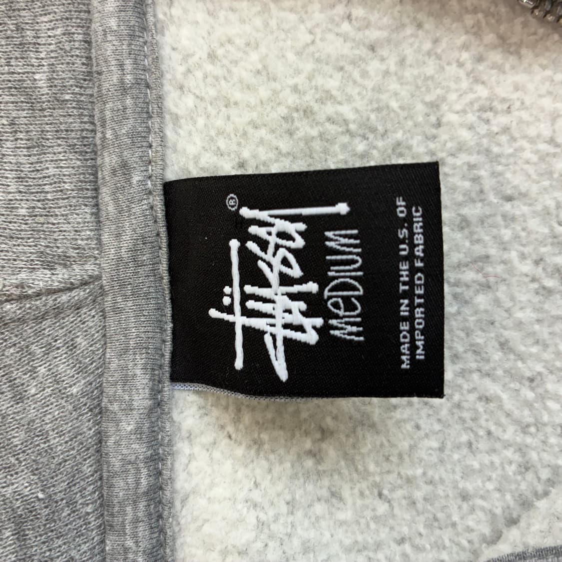 Stussy 스투시00‘s 멜란지 그레이 빅스탁 자수 후드 집업 상품이미지6