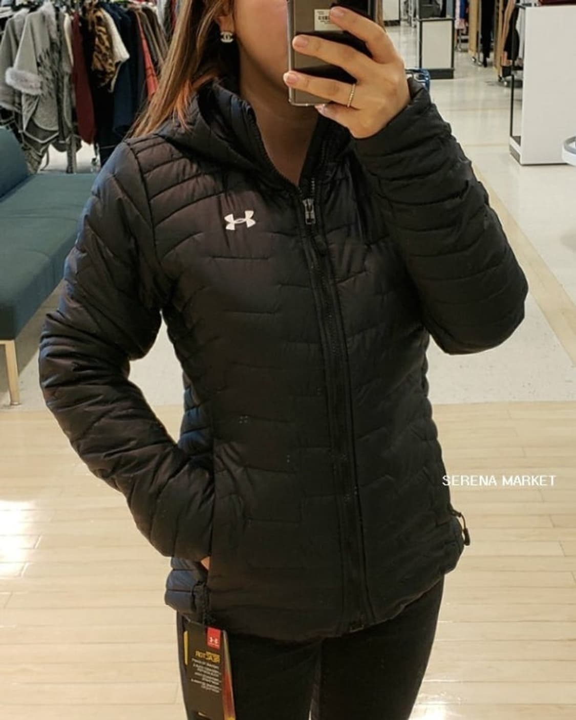 언더아머 콜드기어 리액터 후드 경량 패딩 자켓 SM 새상품 상품이미지8