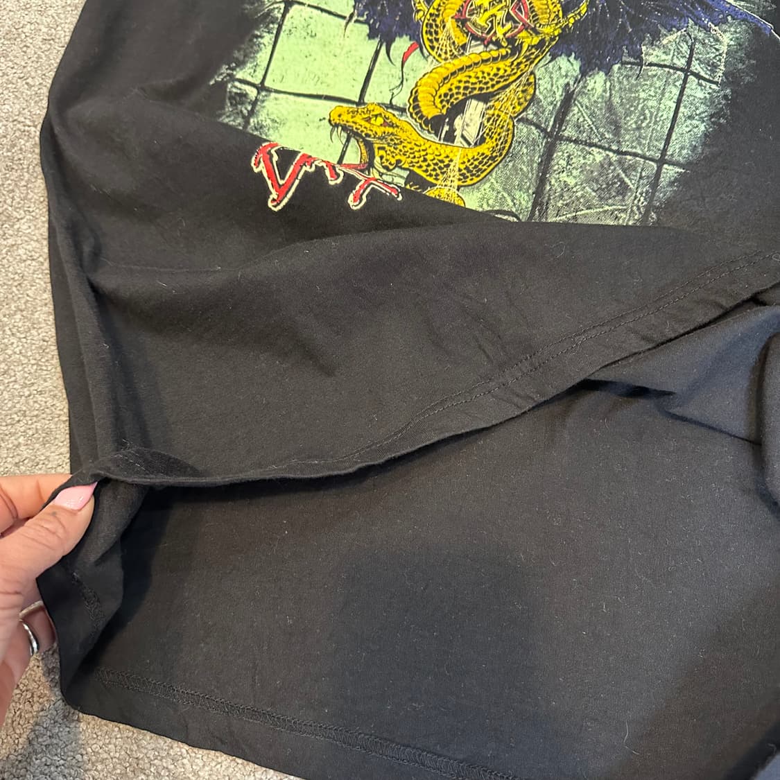 밴드 Mötley Crüe Dr. Feelgood' 투어 반팔티L 상품이미지5