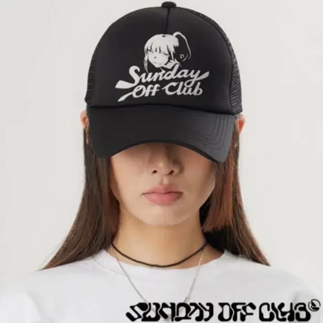 [정품] 선데이오프클럽 S.O.C 로고 애니메이션걸 퍼프 트러커캡 상품이미지9