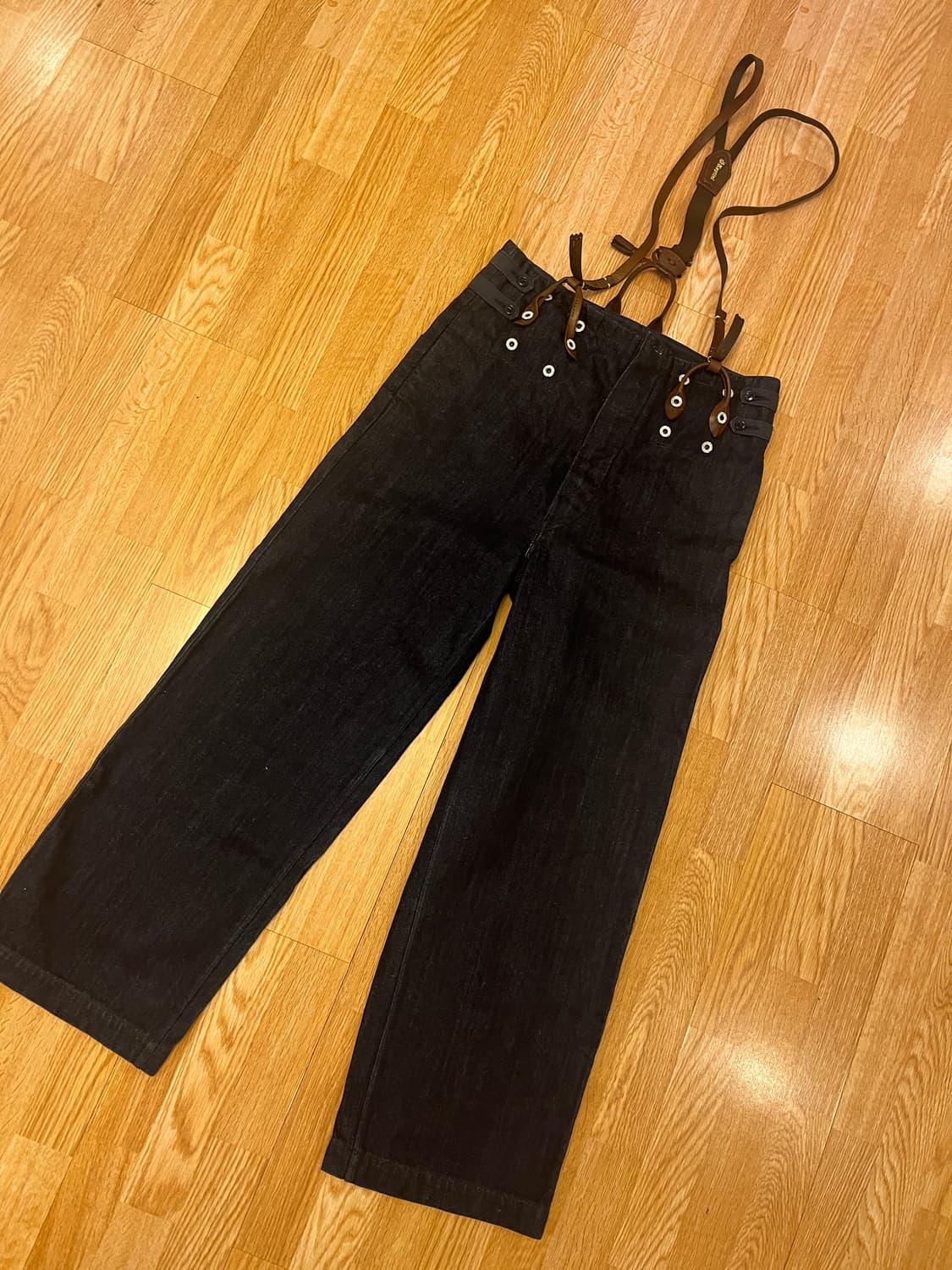 캐피탈 12 온즈 데님 7 스타 서스펜더 팬츠 인디고 상품이미지1