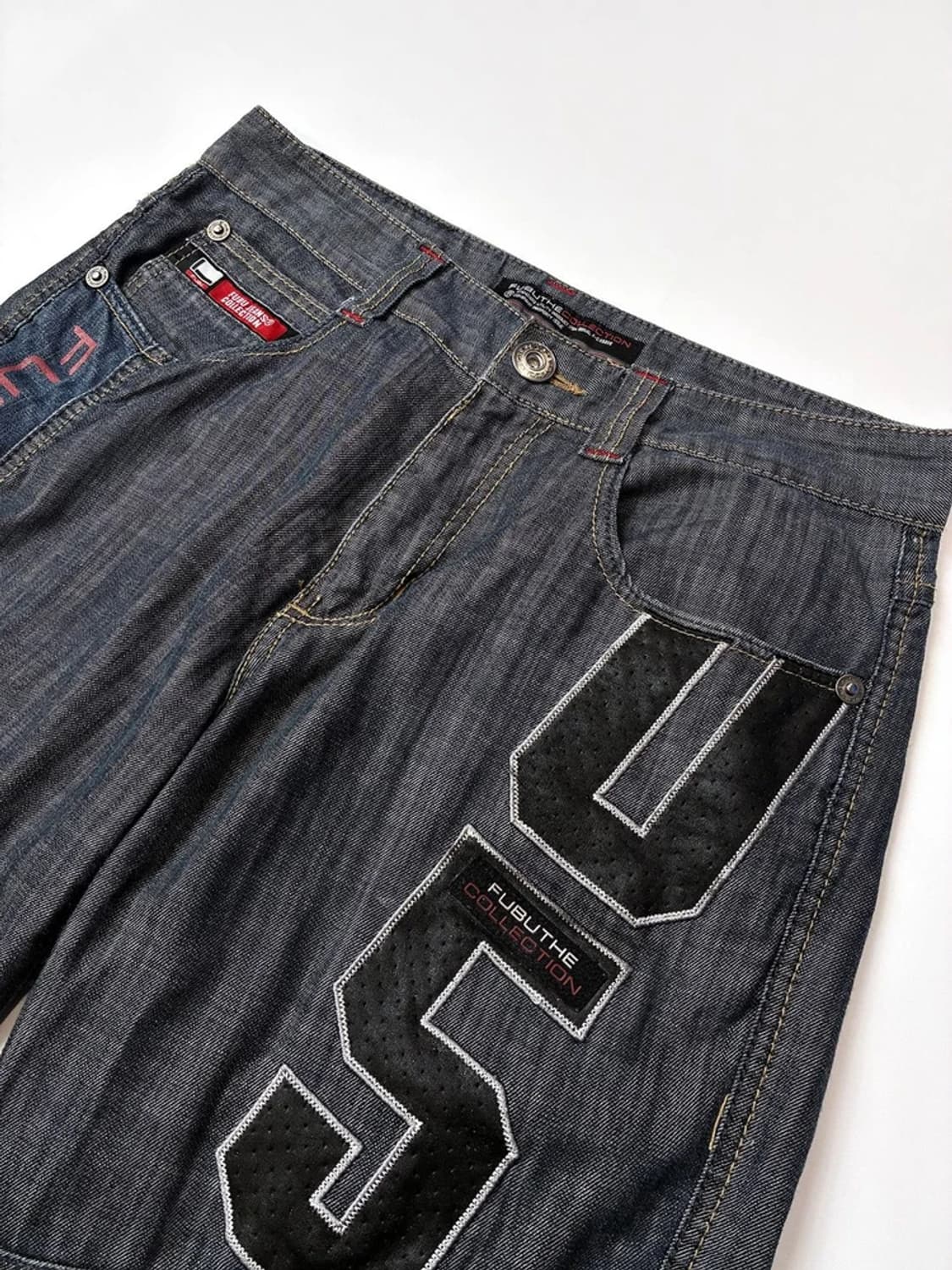 후부 FUBU 00s Y2K 버뮤다 데님 팬츠 PN4686 상품이미지2