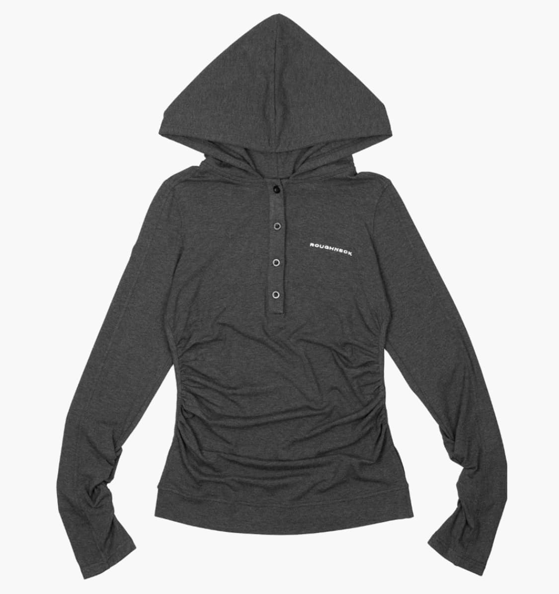 러프넥 헨리넥 후디 롱슬리브 탑 상품이미지4