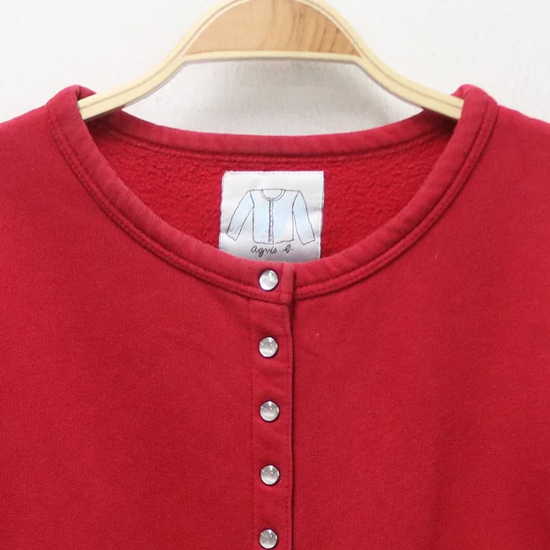 아네스베 레드 크롭 가디건 60381 상품이미지3